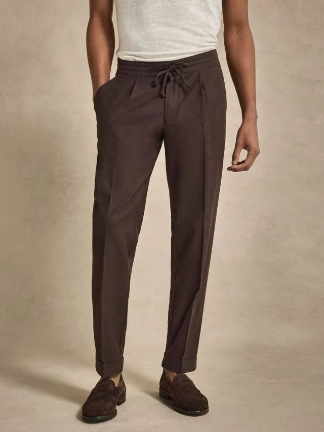 Dark Brown Linen Trousers