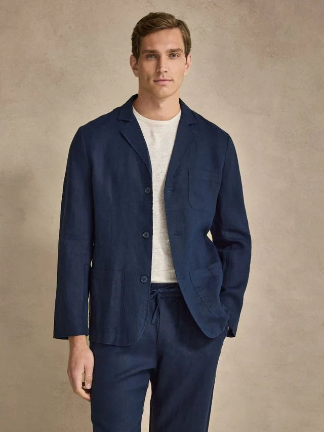 Navy Blue Blazer Relaxed Fit