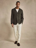 Dark Green Linen Blazer