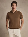 Mid Brown Polo Shirt Slim Fit